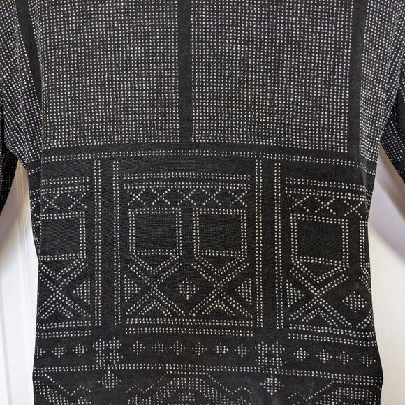 VTG 90's Rabbit Rabbit Rabbit Designs pullover black/silver metallic Top, Sz Med - Picture 8 of 11